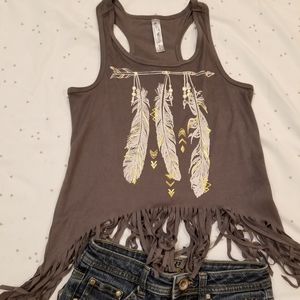 Very cute Grey Indian Style tank for girls